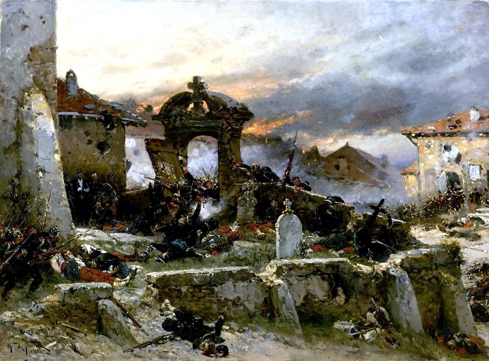 Le cimetière de Saint-Privat (preparatory work)