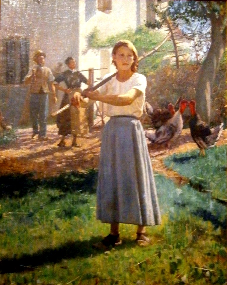 Le départ pour les champs (La partida hacia el campo) by Emilio Boggio 2