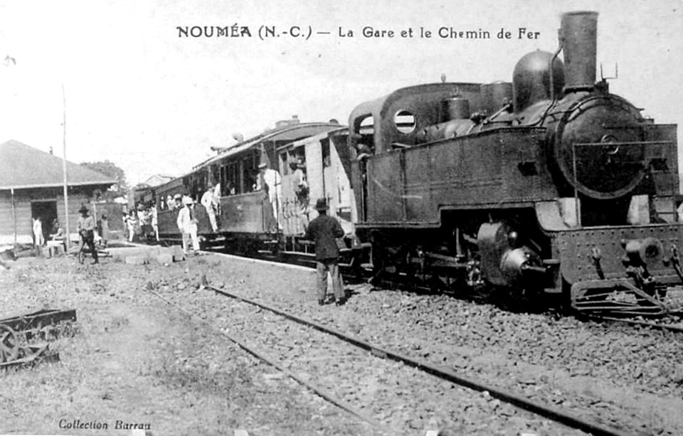 Le chemin de fer NOUMEA-PAÏTA au depart de Noumea (collection Barrou)