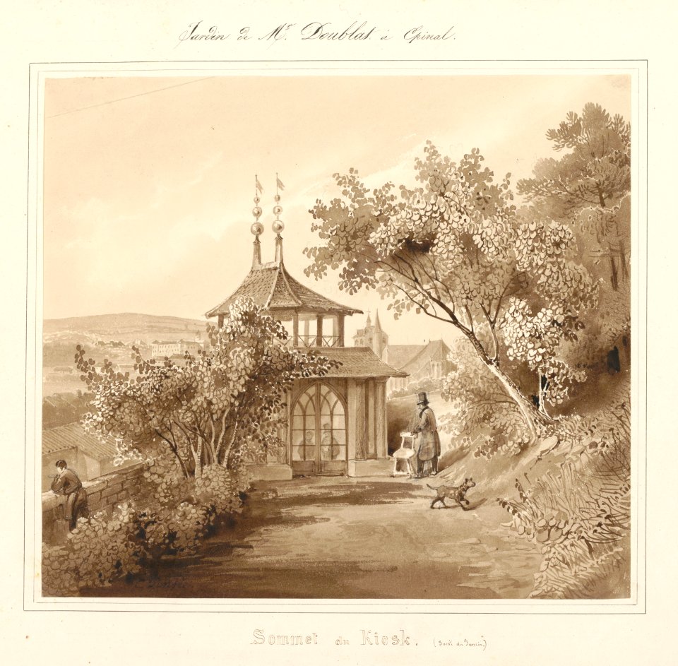 Le château d'Epinal - Sommet du kiosk (sortie du jardin) Tour chinoise LV 120 PsurR