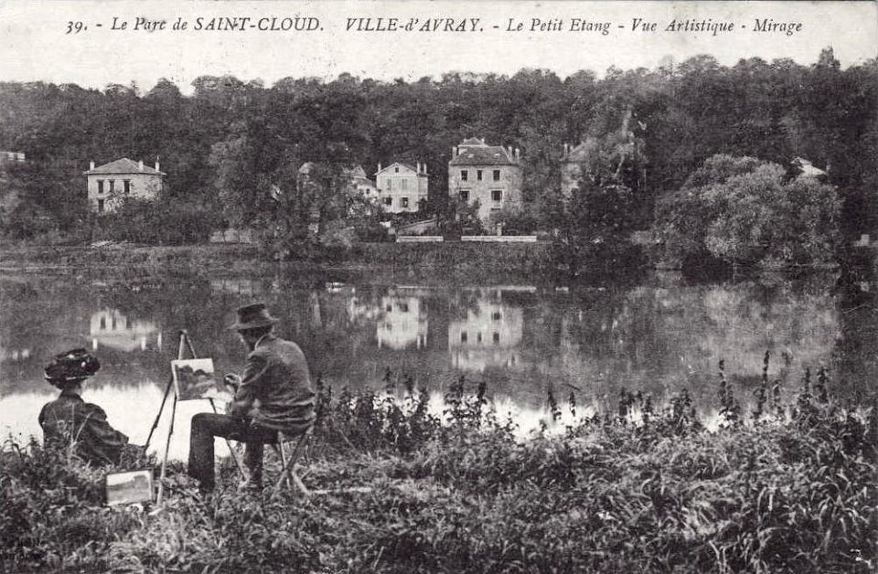 Le Parc de Saint-Cloud, Ville-d'Avray, Le Petit Etang, Vue Artistique, Mirage, possibly Henri Biva