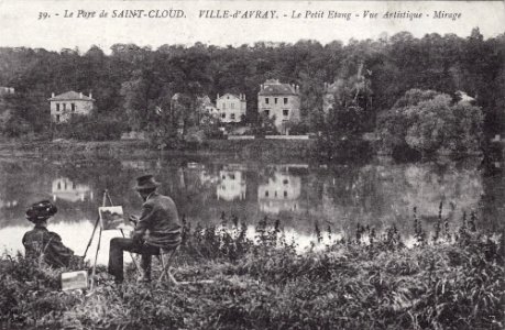 Le Parc de Saint-Cloud, Ville-d'Avray, Le Petit Etang, Vue Artistique, Mirage, possibly Henri Biva photo