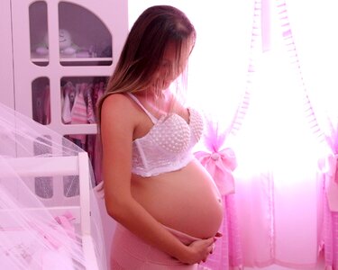 Pregnant woman big belly woman