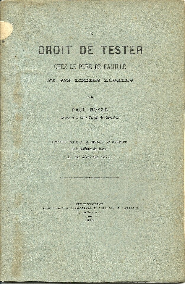 Le droit de tester chez le père de famille et ses limites légales