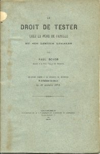 Le droit de tester chez le père de famille et ses limites légales