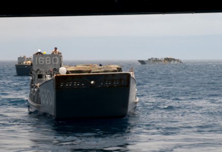 LCUs dock aboard Peleliu 120722-N-HU377-121