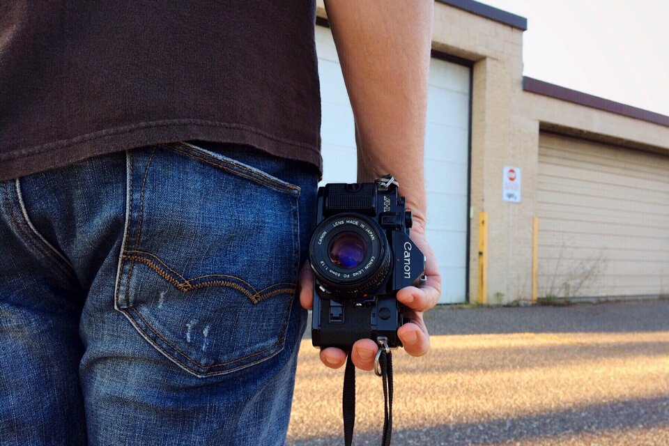 Photographer film taking pictures