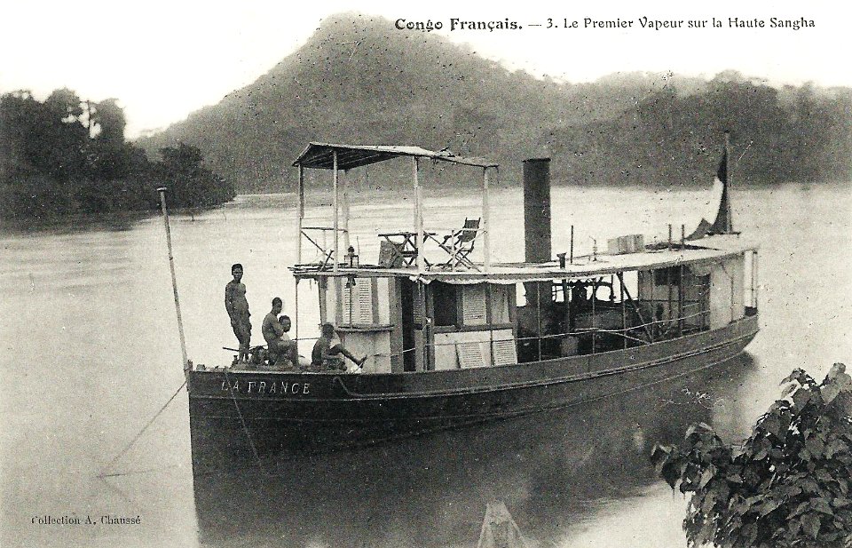 Le premier vapeur sur la Haute Sangha-Congo Français