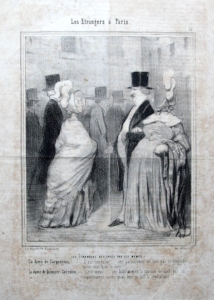 Le Charivari, No. 15., Les Etrangers à Paris, Honoré Daumier