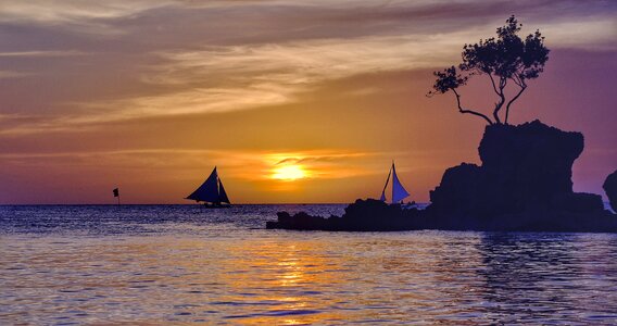 Evening sunset sailing