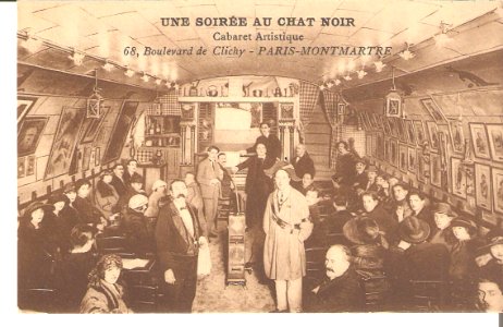 Le Chat noir cabaret Paris 1 postcard