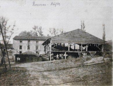 Le moulin de Rouvre au moment de la construction des écurie par l'armée prussienne