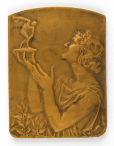 Le Soir Ecurie Aimant Rallye Automobile 1972, medal by Pierre Theunis, Belgium, (1972), Coins and Medals Department of the Royal Library of Belgium, 2O6-8 (recto)