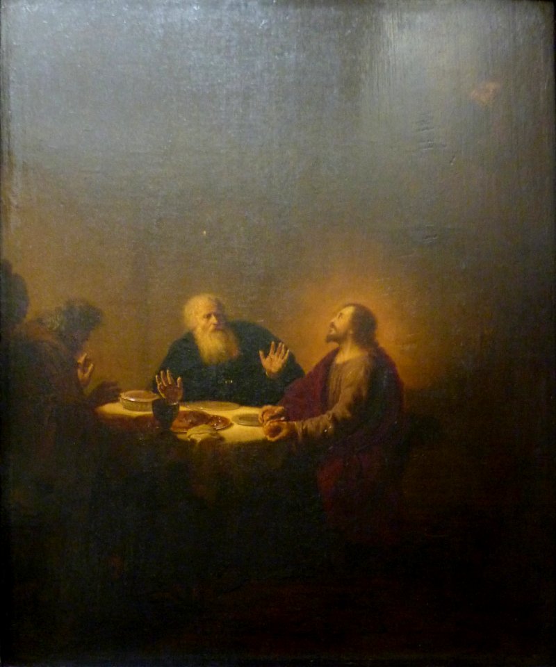 Le Christ se révèlant aux pelerins d'Emmaüs Dirck von Santvoort