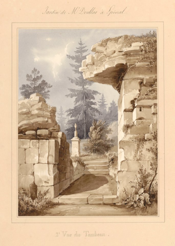 Le château d'Epinal - 2ème vue du tombeau de Mr Doublat LV 120 PsurR