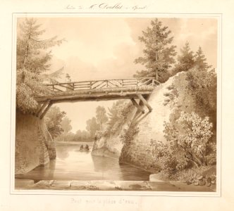 Le château d'Epinal - Pont sur la pièce d'eau LV 120 PsurR