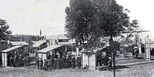 Le stand de tir à l'arc de l'ancien vélodrome de Vincennes (JO 1900)