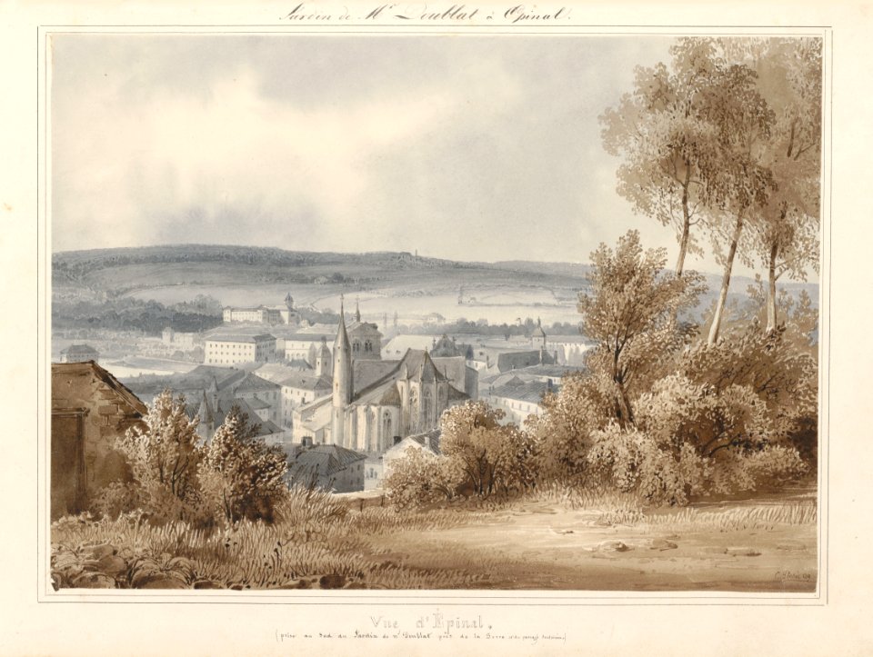Le château d'Epinal - Vue d'Epinal (prise au sud du jardin de Mr Doublat près de la serre et du pass LV 120 PsurR