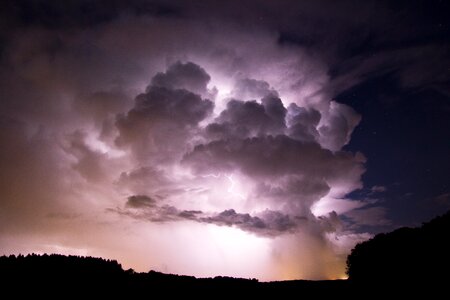 Night meteorology lampshade photo