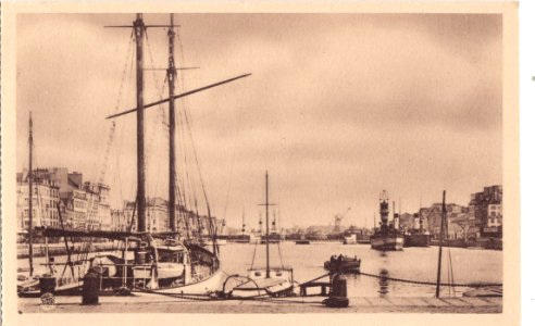 Le Havre, França, Bassin du Commerce, princípio do séc. XX, França, Arquivo de Villa Maria, Angra do Heroísmo, Açores.