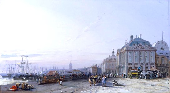 Le port de Bordeaux, c 1830