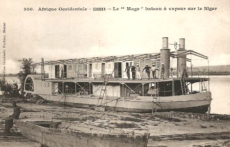 Le Mage, bateau à vapeur sur le Niger (AOF) photo