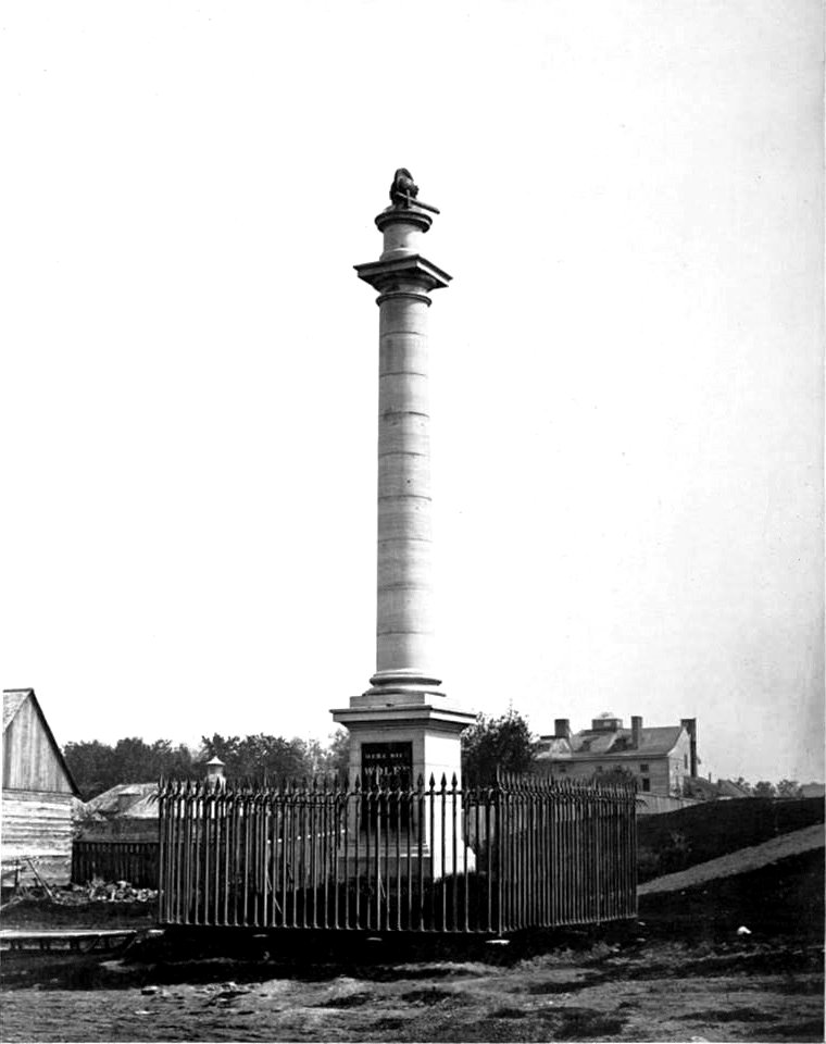 Le monument Wolfe vers 1880
