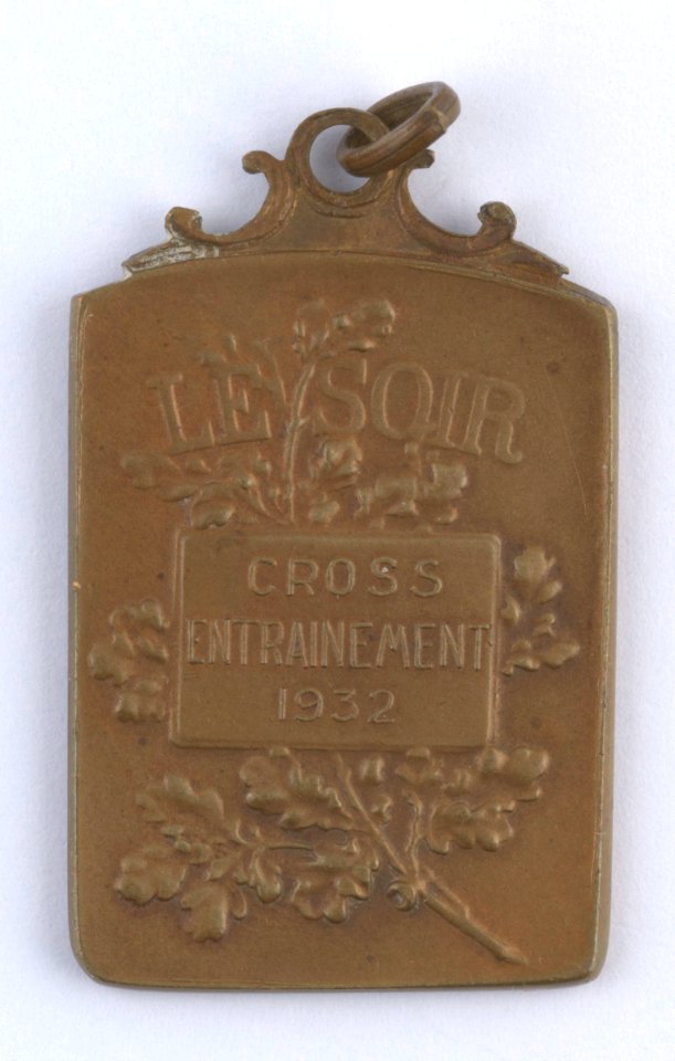 Le Soir Cross Entrainement, medal by Pierre Theunis, Belgium, 1932, Coins and Medals Department of the Royal Library of Belgium, 2N83 - 8 (verso)