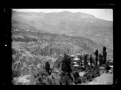Lebanon. Ehden to cedars. Village of Ehden. Typical wooded mountains LOC matpc.15463