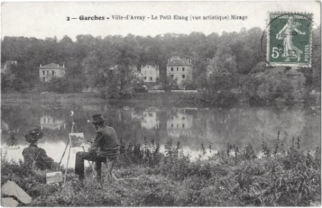 Le Parc de Saint-Cloud, Garches, Ville-d'Avray, Le Petit Etang, Vue Artistique, Mirage, possibly Henri Biva photo