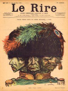Le Rire 1899 no229 - Charles Léandre - Ligue de la patrie française Barrès, Coppée, Lemaître