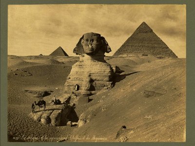 Le Sphynx et les pyramides de Cheffren et Mycérinus - Bonfils. LCCN2004666755