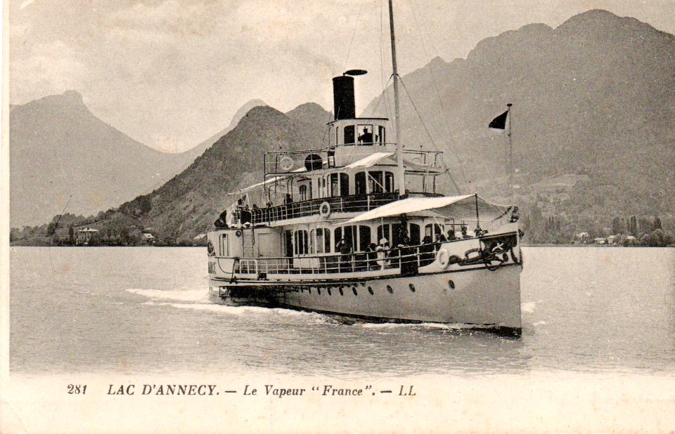 Le vapeur France Lac d'Annecy 1910
