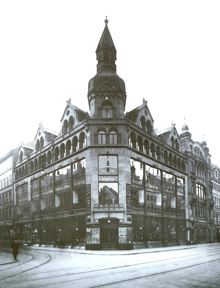 Leipzig, Bekleidungshaus Hollenkampf 1907, Brühl 28-32, Reichsstraße 47 Quelle Leipzig Fotografien 1867 bis 1929