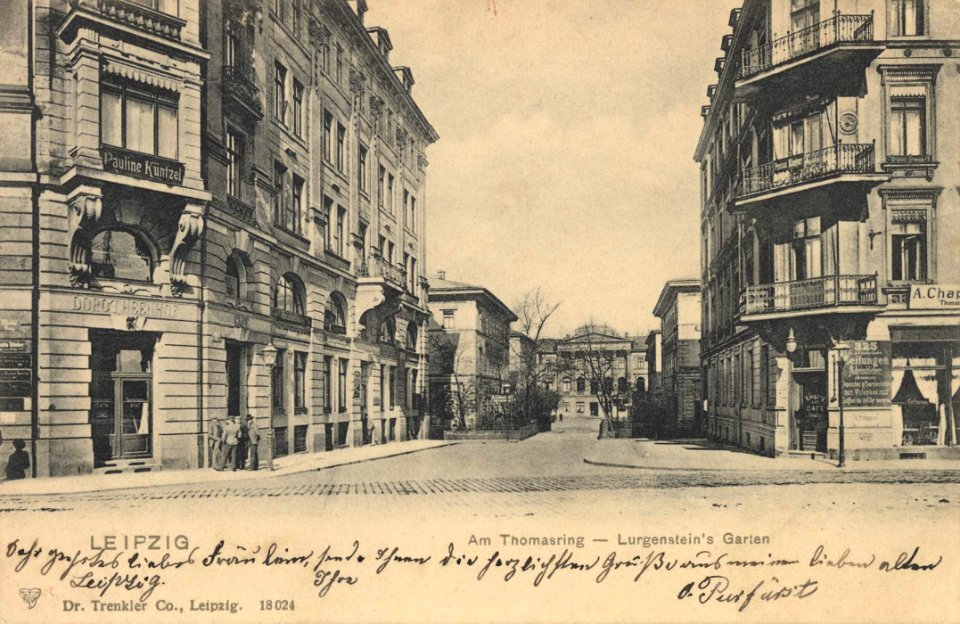Leipzig, Sachsen - Am Thomasring (Lurgensteins Garten) (Zeno Ansichtskarten)