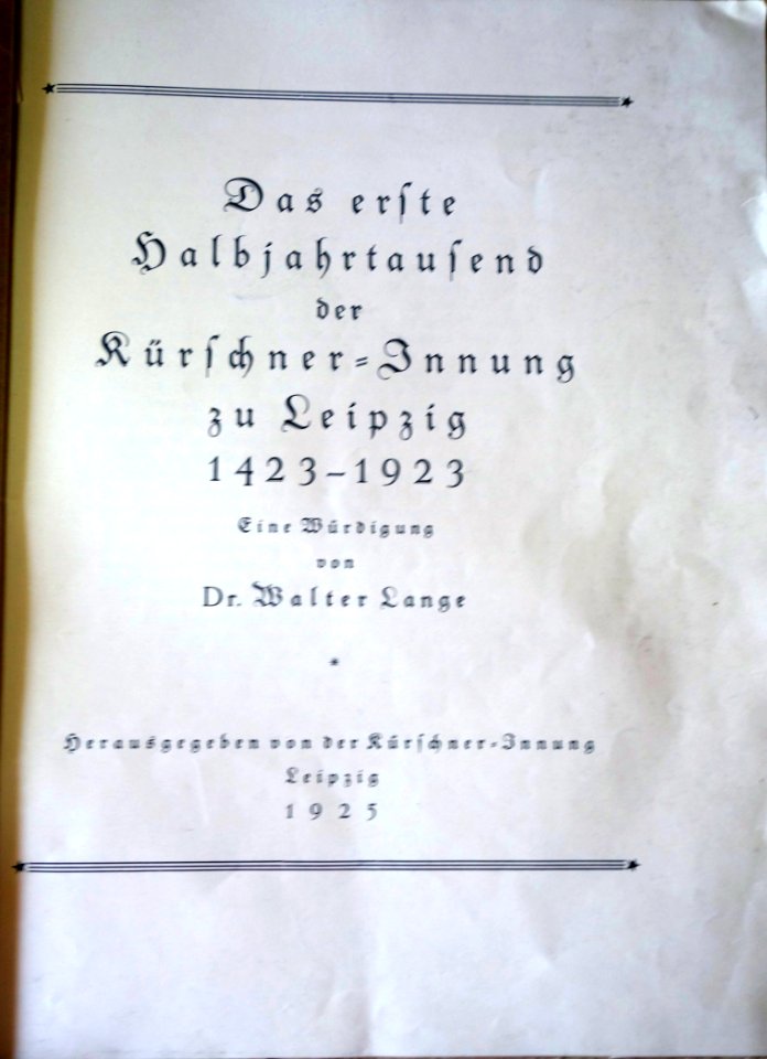 Leipzig, Kürschnerei und Pelz-Zurichterei Udo Meinelt, 2017 (84) 500 Jahre Kürschner-Innung Leipzig