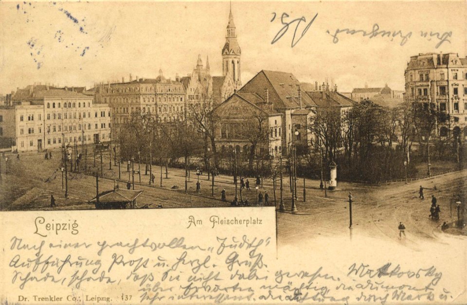 Leipzig, Sachsen - Fleischerplatz (2) (Zeno Ansichtskarten)