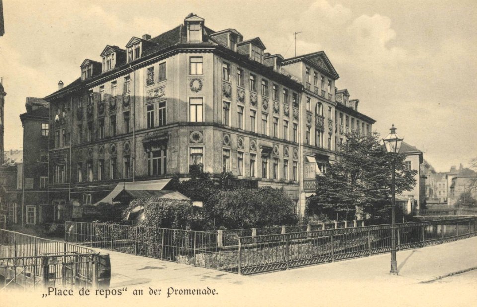 Leipzig, Sachsen - Place de Repos an der Promenade (Zeno Ansichtskarten)