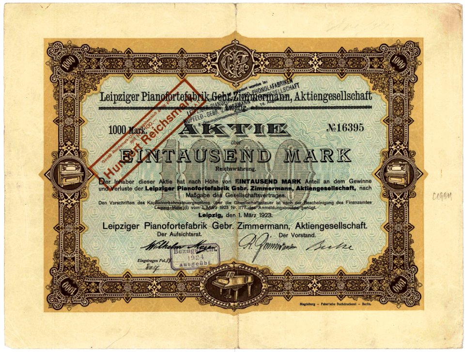 Leipziger Pianofortefabrik 1923