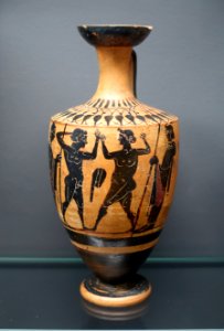 Lekythos with boxers, Attic, c. 520 BC, L 371 - Martin von Wagner Museum - Würzburg, Germany - DSC05493 photo