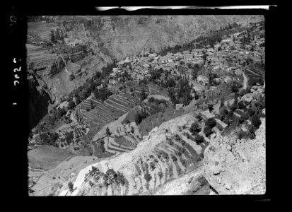 Lebanon. Ehden to cedars. Village of Bsherreh. A close view showing terraced mountain sides LOC matpc.15466