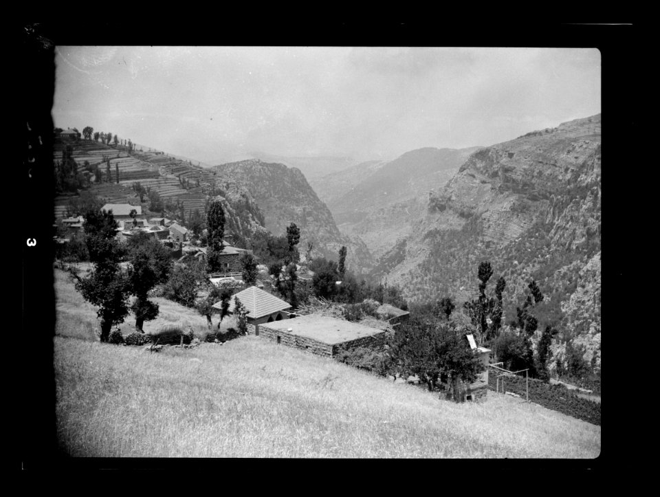 Lebanon. Ehden to cedars. Village of Hasrun looking down the Kadisha valley LOC matpc.15464