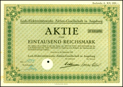 Lech-Elektrizitätswerke 1929 photo