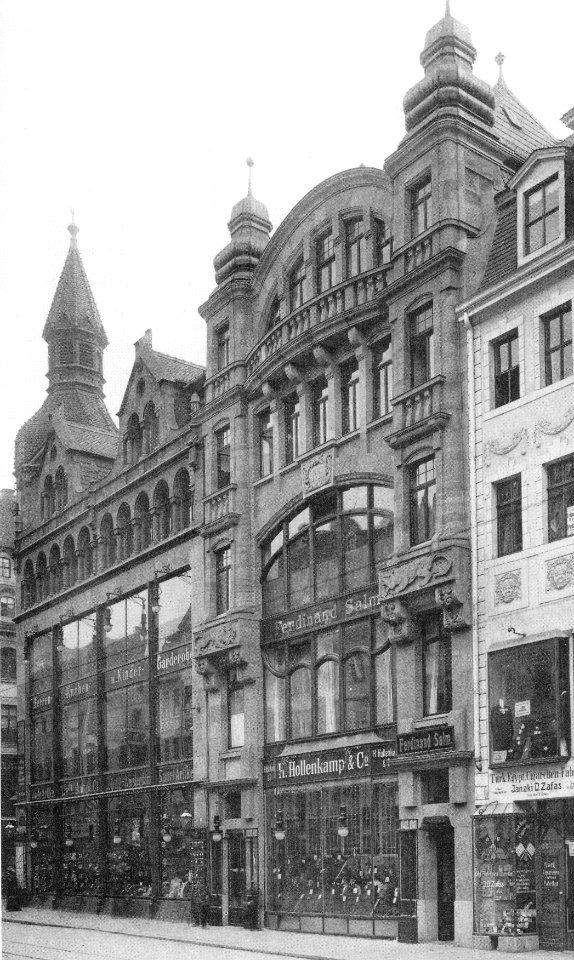 Leipzig Geschäftshaus Brühl 28 bis 30, von Architekt Stentzler, Die Architektur des XX. Jahrhunderts - Zeitschrift für moderne Baukunst. Jahrgang 1907, 34