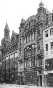 Leipzig Geschäftshaus Brühl 28 bis 30, von Architekt Stentzler, Die Architektur des XX. Jahrhunderts - Zeitschrift für moderne Baukunst. Jahrgang 1907, 34