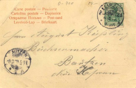 Leipzig, Sachsen - Ansicht mit alter Kirche (back) (Zeno Ansichtskarten)
