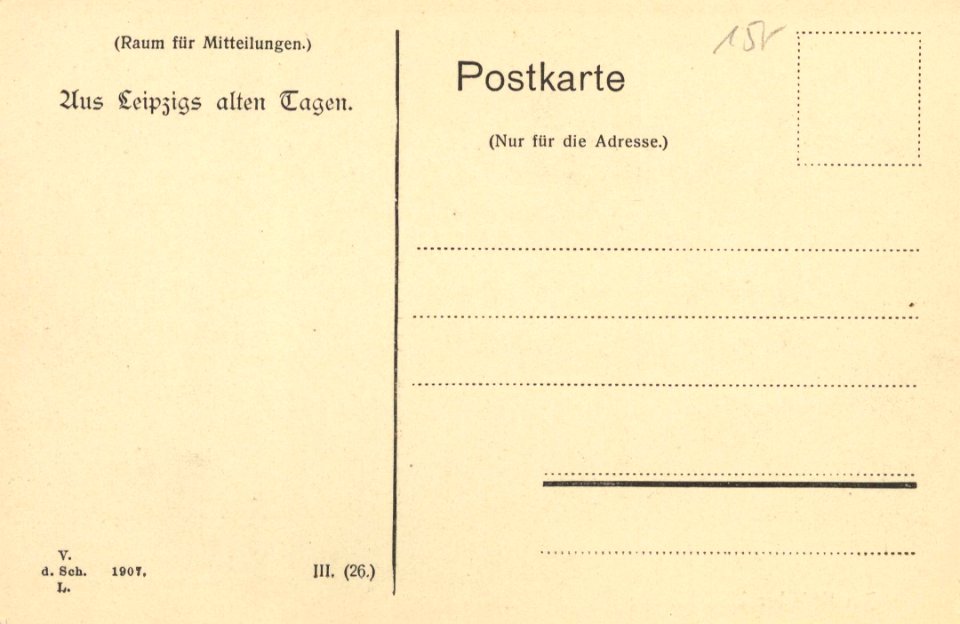 Leipzig, Sachsen - Barfußmühle, Hof (back) (Zeno Ansichtskarten)