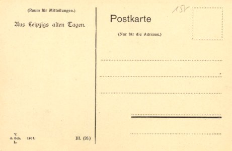Leipzig, Sachsen - Barfußmühle, Hof (back) (Zeno Ansichtskarten)