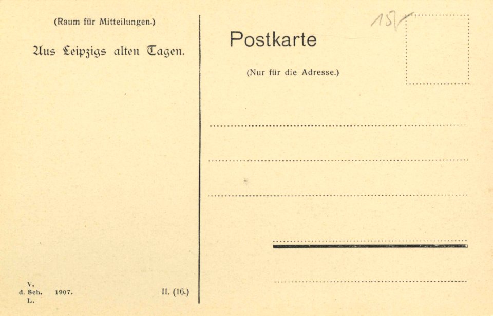 Leipzig, Sachsen - Große Funkenburg, Hof (back) (Zeno Ansichtskarten)