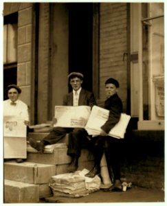 Leo Franklin, 419 E. 3d St. 12 years of age. Selling papers 2 years. Average earnings 50 cents a day. Selling papers own choice. Earnings not needed at home. Visits saloons. Don't smoke. LOC nclc.03598